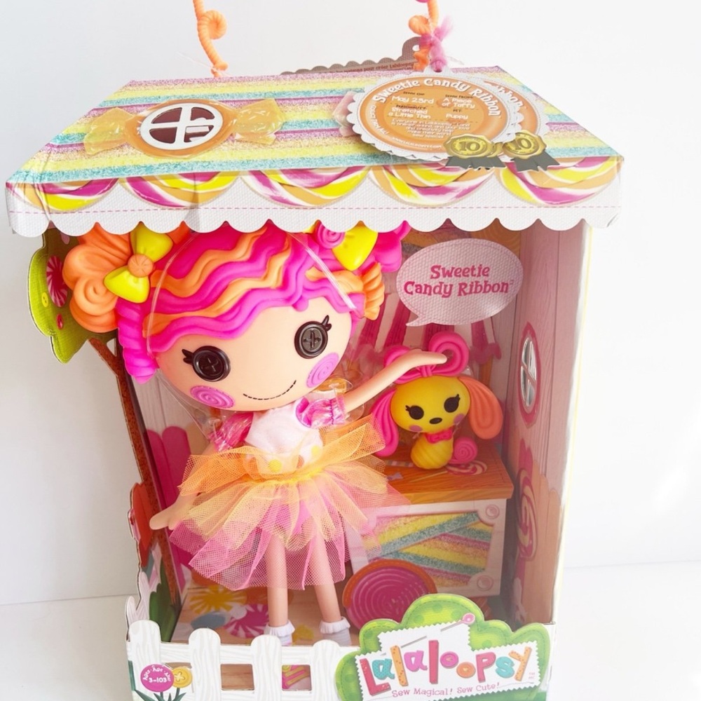 Lalaloopsy Doll Sweetie Candy Ribbon & Pet Puppy 13" Taffy Candy New in Package